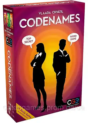 Codenames to genialnie sprytna gra oparta na skojarzeniach słownych, w której dwaj rywalizujący ze sobą szpiedzy udzielają jednosłowowych podpowiedzi, aby poprowadzić swoje drużyny do właściwych kart — nie zdradzając przypadkowo zabójcy. Partia trwa mniej niż 30 minut i jest to jedna z najczęściej chwalonych gier towarzyskich ostatniej dekady.